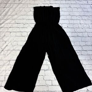 Strapless Black Wide-Leg Jumpsuit